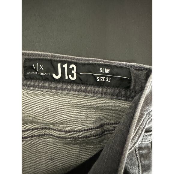 Armani Exchange J13 Slim Fit Stretch Grey Wash Cotton Blend Jeans Men's Size 32 - Picture 6 of 9